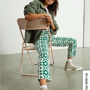 Green Floral jeans